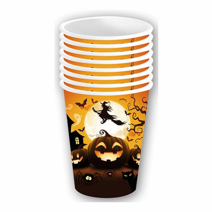 Tasses d'Halloween Citrouille 240ml 6pcs