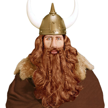 Perruque viking avec barbe et moustache