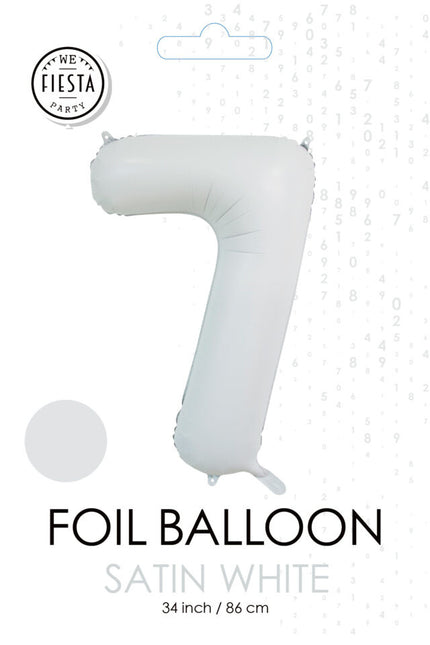 Ballon blanc à figures 7 ans Gloss 86cm