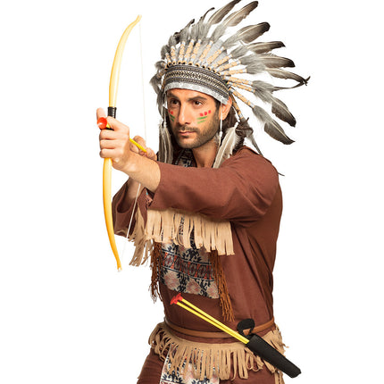 Faux arc et fausse flèche 3 flèches 73cm