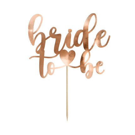 Cake topper Pink Gold Bride To Be 17.5cm