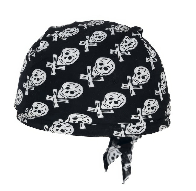 Bandana pirate noir et blanc