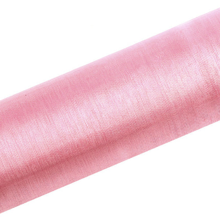 Tissu Organza rose pâle 16cm 9m