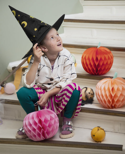 Halloween Honeycombs Pumpkin 24cm 3pcs