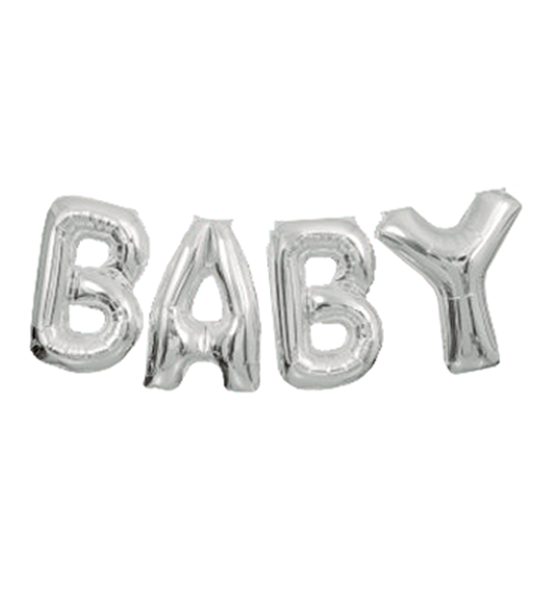 Ballon de baudruche Baby Silver 35cm