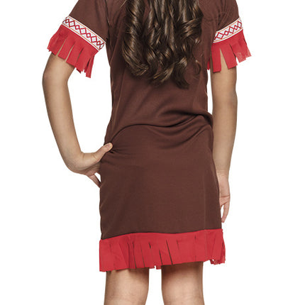 Robe indienne enfant rouge