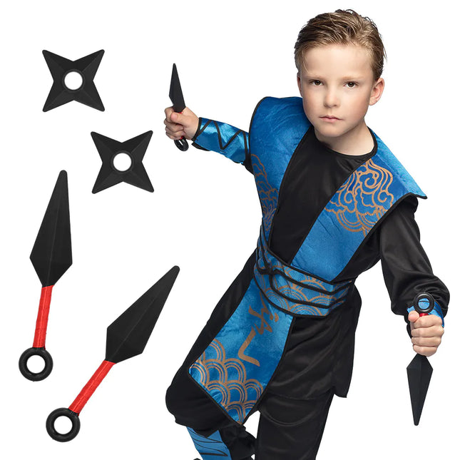 Set d'armes factices Ninja garçon 4 pièces