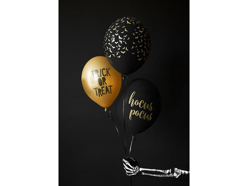 Halloween Balloons Bat Black 30cm 6pcs