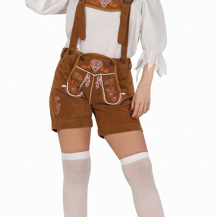Lederhosen pour dames marron clair