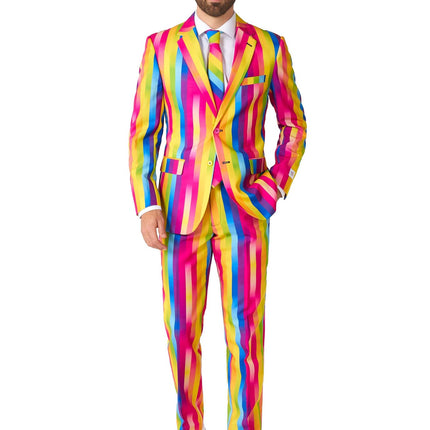 Costume à rayures arc-en-ciel Hommes <tc>OppoSuits</tc>