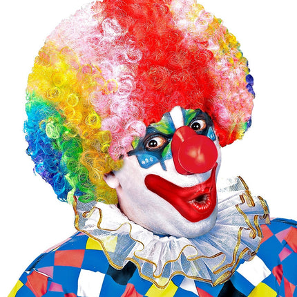 Clown à perruque colorée