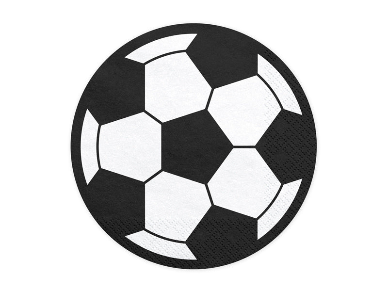 Serviettes de table Football 13,5cm 20pcs