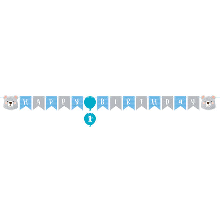 Ours de la guirlande Happy Birthday 1.8m