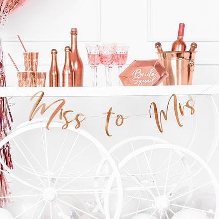 Guirlande de mariage Miss to Mrs, Rose Gold 76cm