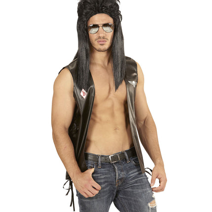 Perruque 80s Aso Longue Noire