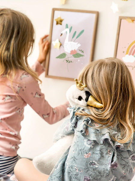 Affiche et carnet de dessins sur les cygnes