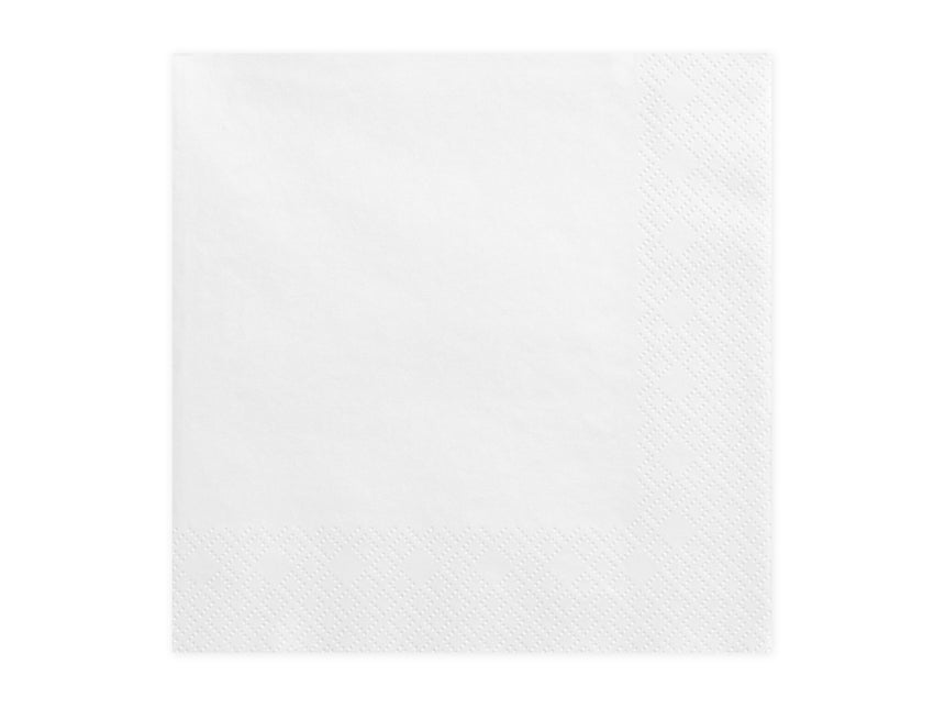Serviettes blanches 33cm 20pcs