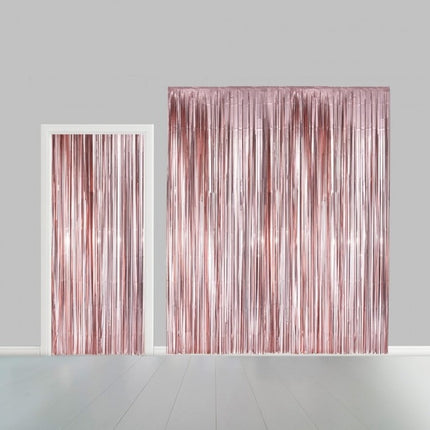 Film de rideau de porte or rose 2,4 m