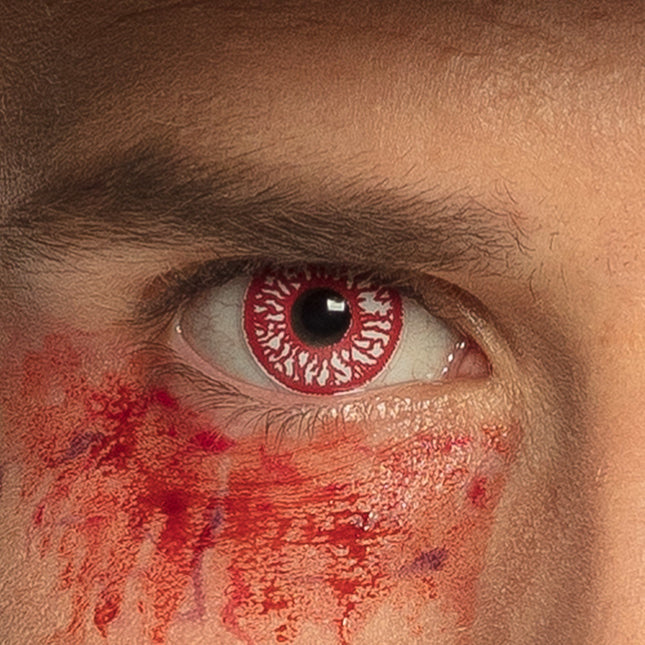 Halloween Lentilles de couleur Rouge Blanc