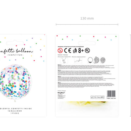 Ballon confetti 1m