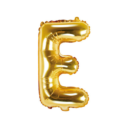 Ballon de baudruche Lettre E Or Vide 35cm
