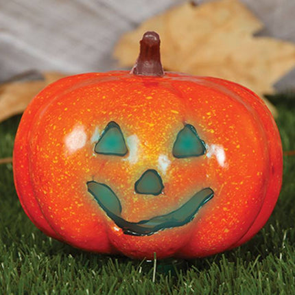 Citrouille d'Halloween avec lumière 16cm