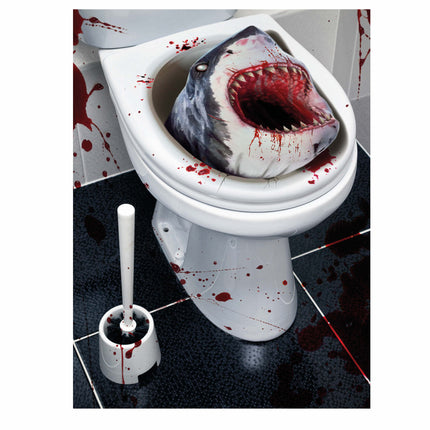 Décoration d'Halloween Toilette Requin