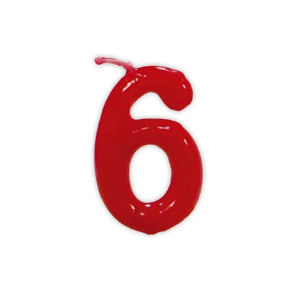 Bougie rouge 6 ans 5.5cm