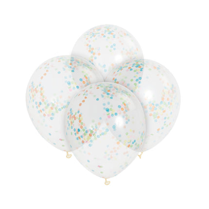 Ballons confettis colorés 30.5cm 6pcs