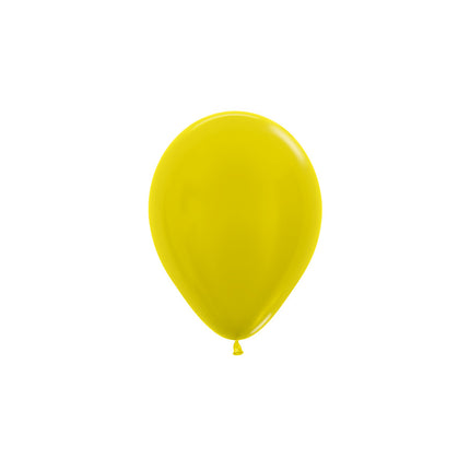 Ballons de baudruche jaune métallique 12cm 50pcs