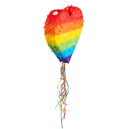 Pinata arc-en-ciel cœur 37cm
