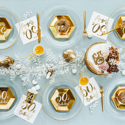 Bougie 50 ans or 7.5cm