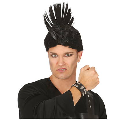 Bracelet tête de mort noir