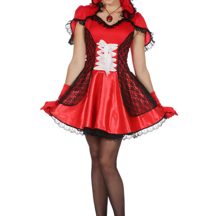 Robe à capuche pour femme rouge