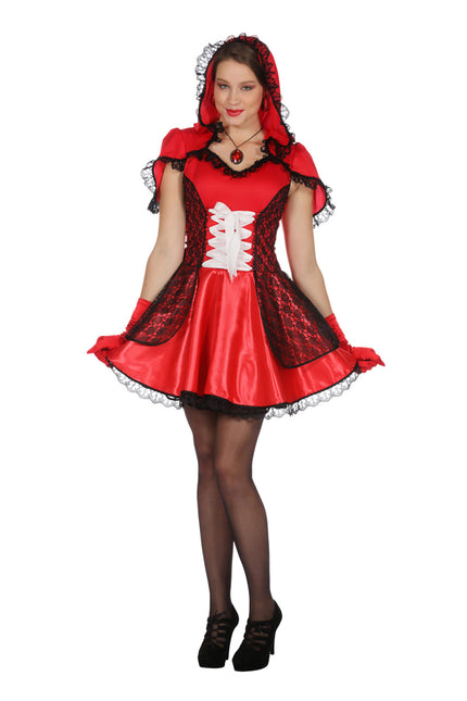 Robe à capuche pour femme rouge