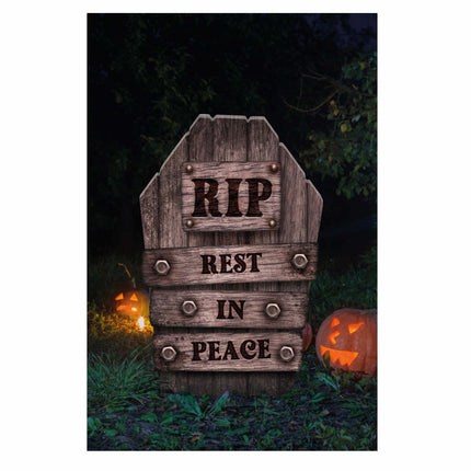 Décoration d'Halloween Pierre tombale Rip 56cm