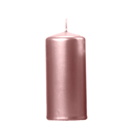 Bougie émoussée Rose Gold Metallic 12cm 6pcs