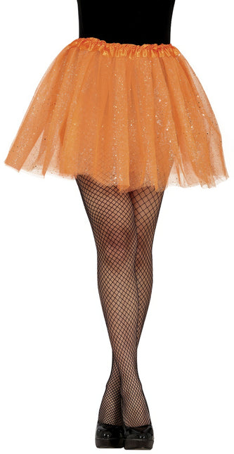 Tutu Orange Dames Paillettes 40cm
