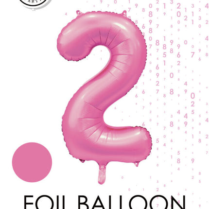 Ballon à figures rose 2 ans Gloss 86cm