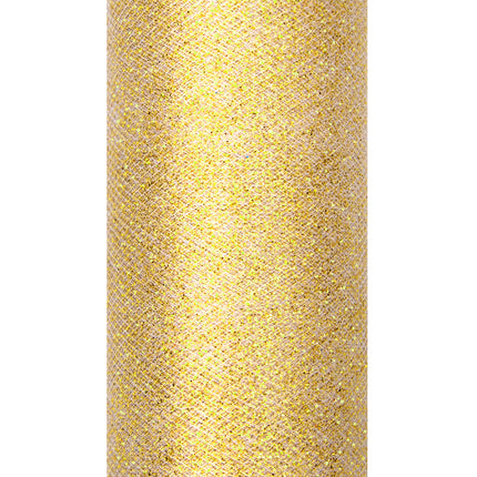 Rouleau de tulle doré pailleté 15cm 9m