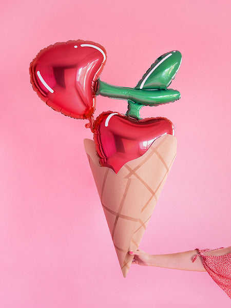 Ballon à l'hélium cerise vide 88cm