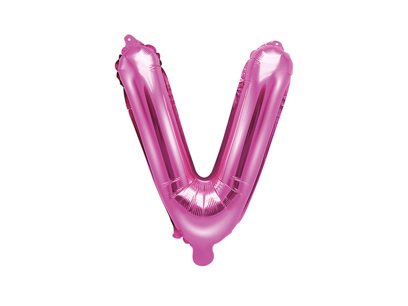 Ballon de baudruche Lettre V Rose Vide 35cm