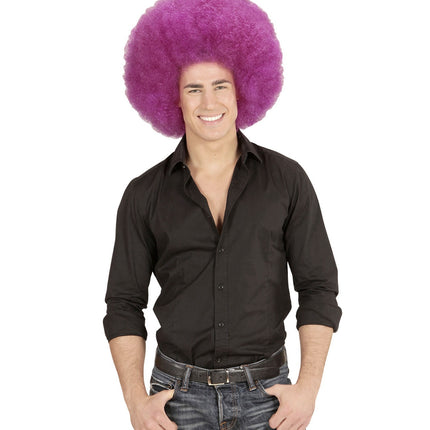 Perruque violette Afro Extra Big