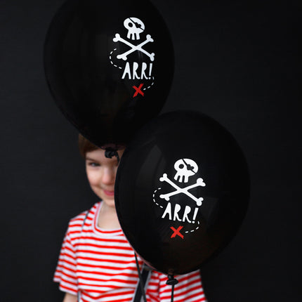 Ballons Pirate Noir 30cm 6pcs