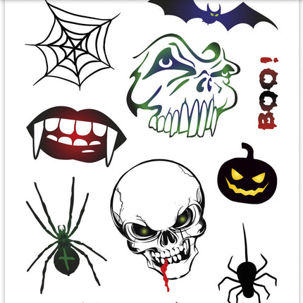 Faux tatouages d'Halloween Squelette