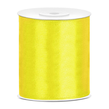 Ruban Satin Jaune 100mm 25m