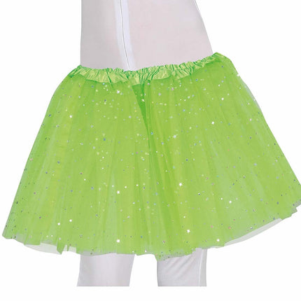Tutu vert citron vert étoiles 30cm