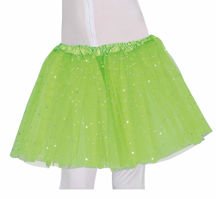 Tutu vert citron vert étoiles 30cm