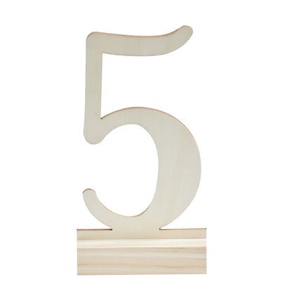 Numéros de table en bois 15cm 12pcs