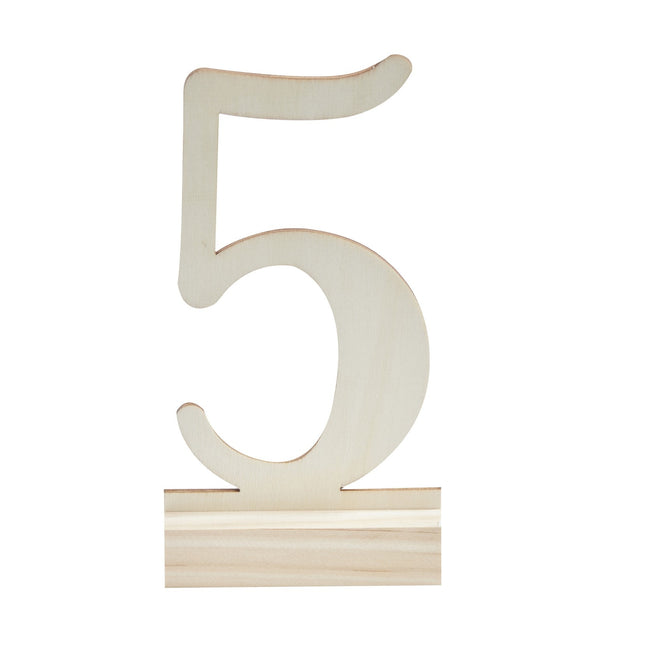 Numéros de table en bois 15cm 12pcs